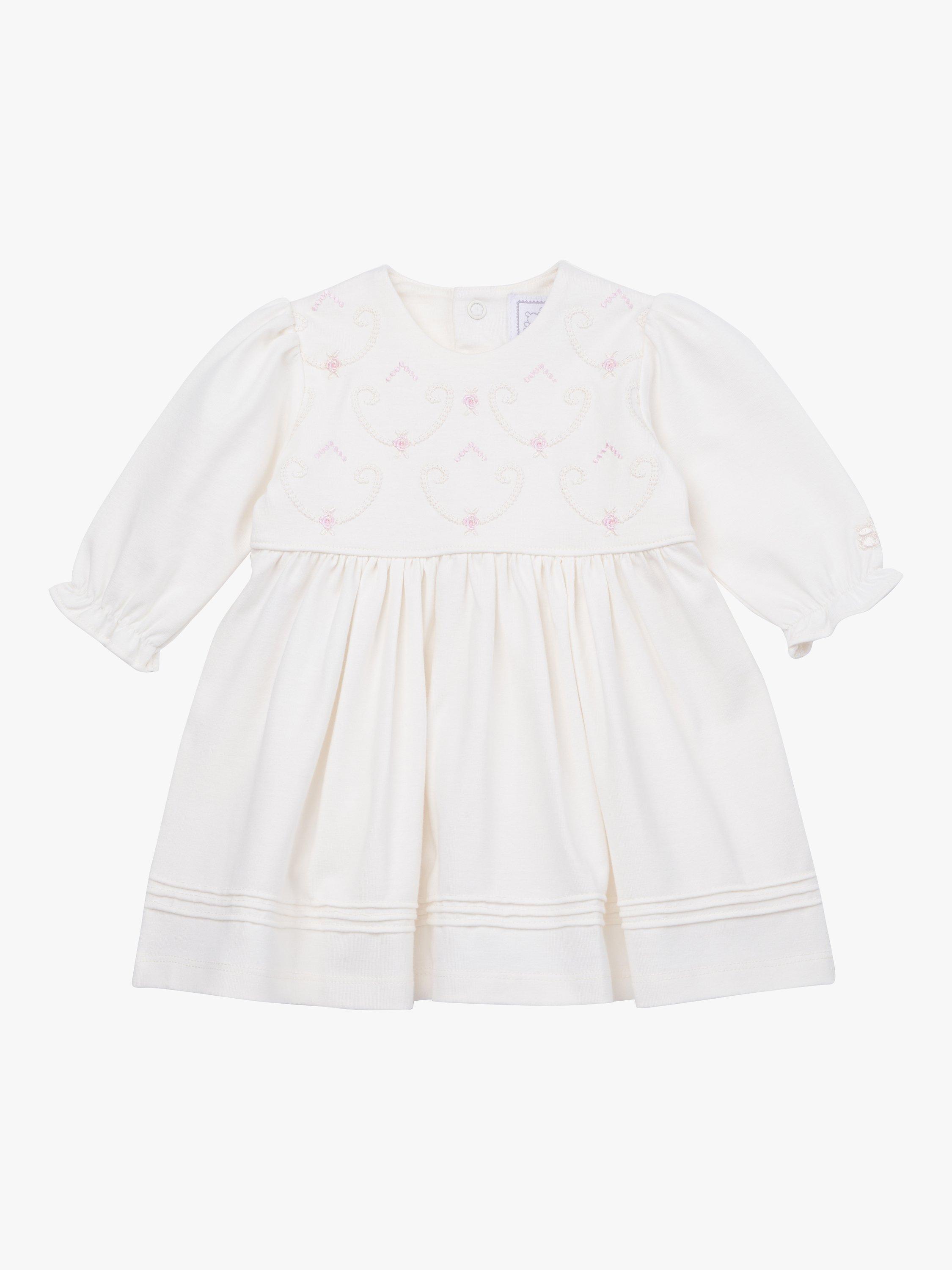 Emile et Rose Baby Harper Embroidered Dress, Ivory, 1 months