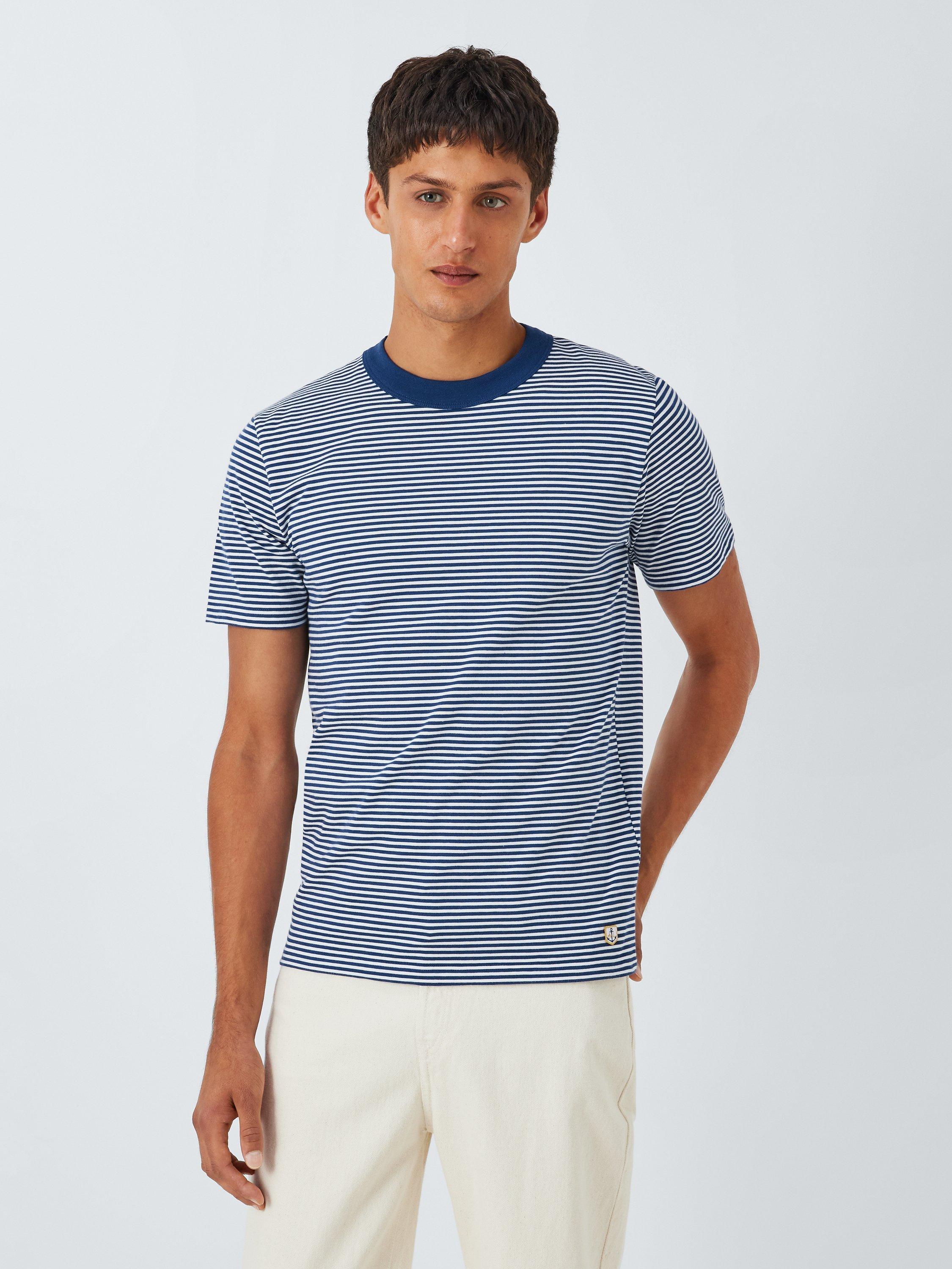 Armor Lux Stripe T-Shirt, Océano/Milk