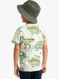 Lindex Kids' Dinosaur Print T-Shirt, Light Dusty Green