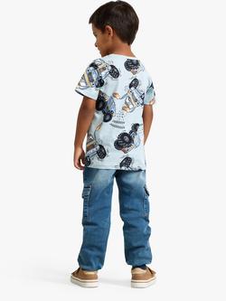 Lindex Kids' Monster Truck Short Sleeve T-Shirt, Light Blue - view 2, Light Blue