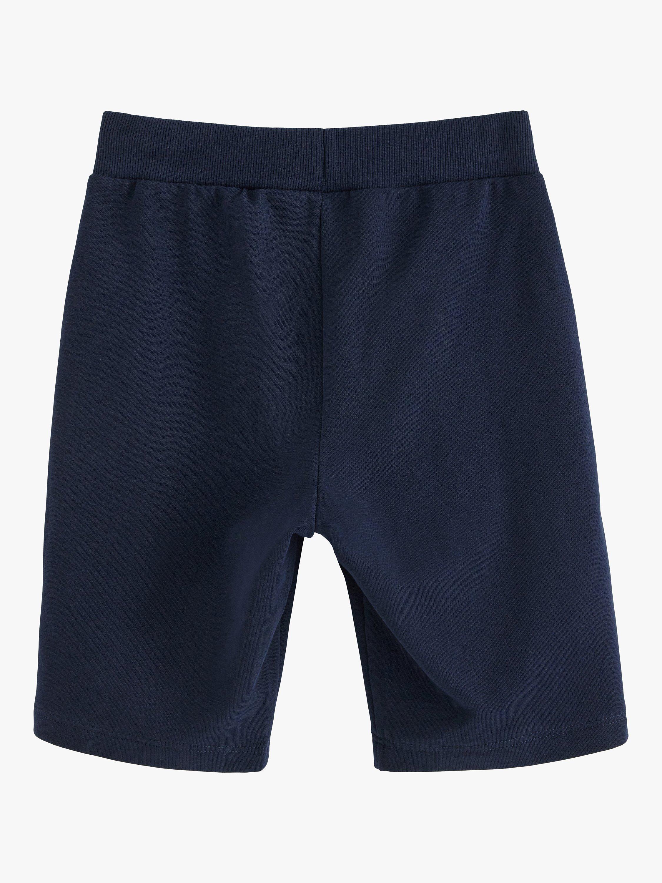 Product image 6 of 7, which shows Lindex Kids' Organic Cotton Vehicle Print Soft Shorts, Dark Navy, 18-24 months