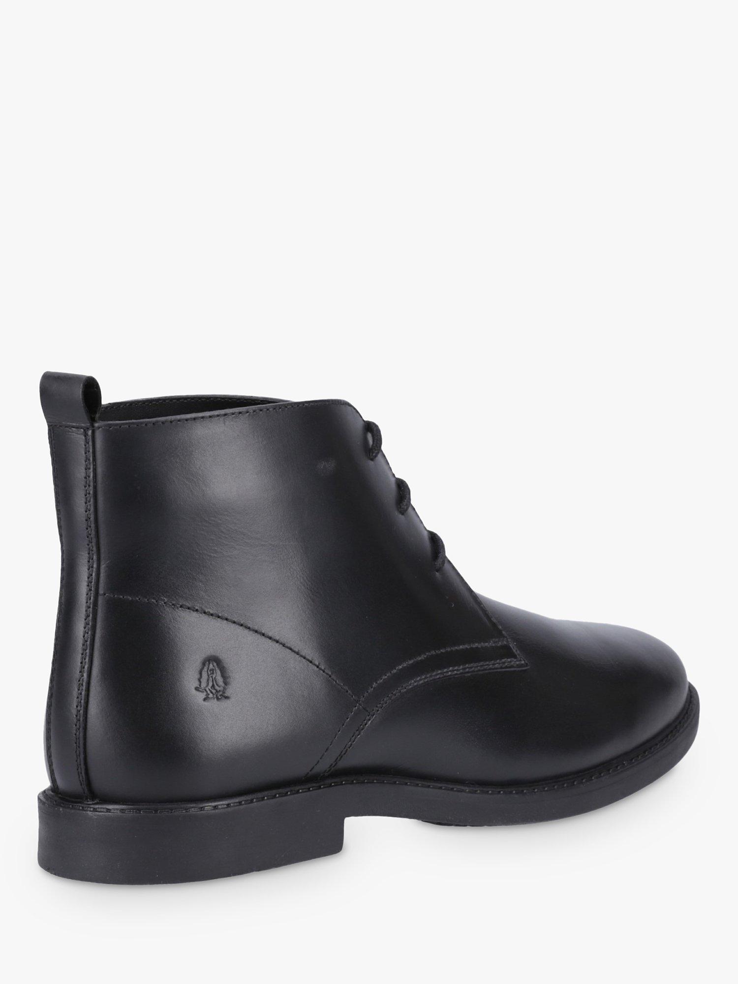 Product image 3 of 4, which shows Hush Puppies Kids' Tate Senior Leather Chukka Boots, Black, 3