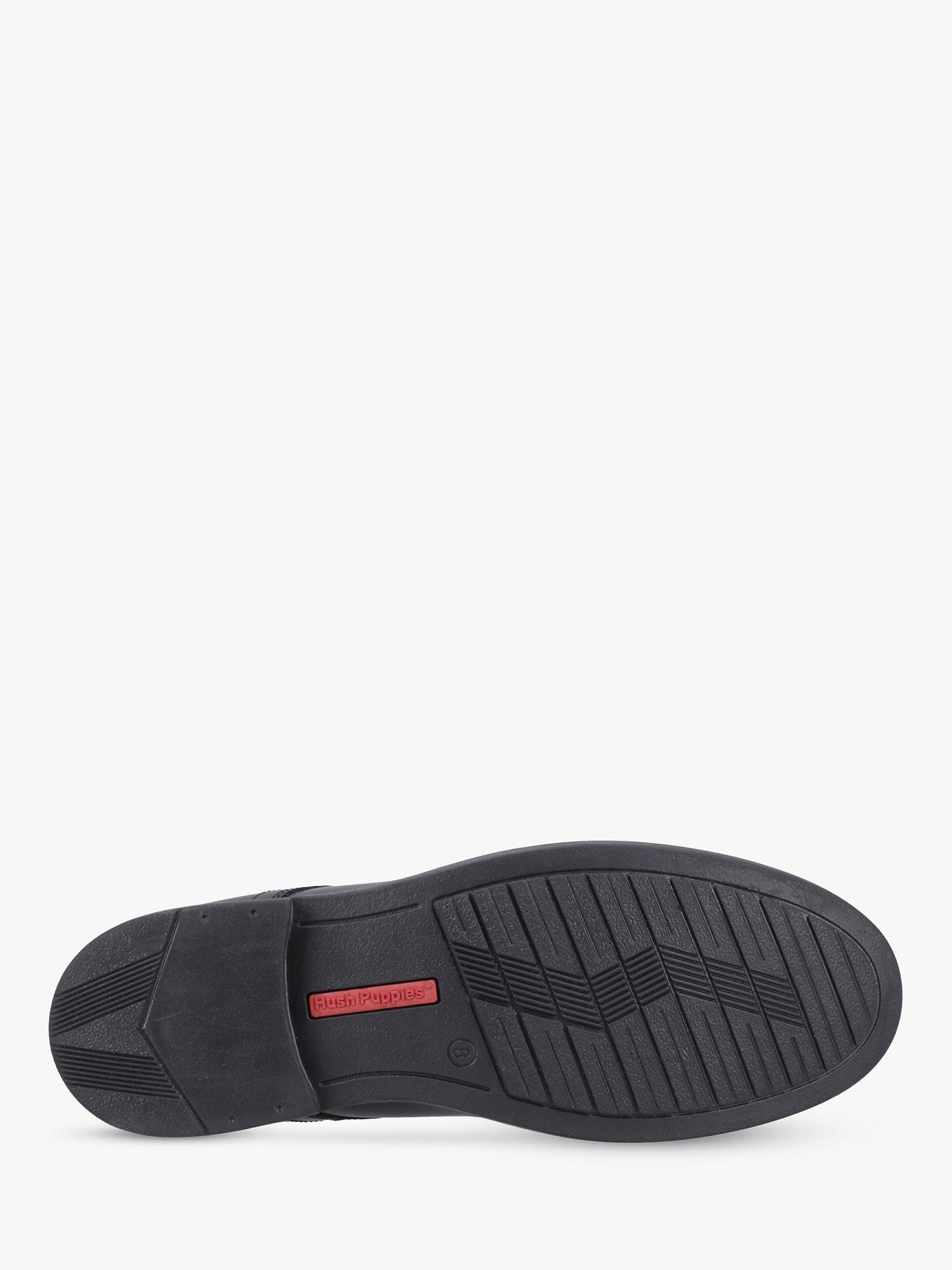 Product image 4 of 4, which shows Hush Puppies Kids' Tate Senior Leather Chukka Boots, Black, 3
