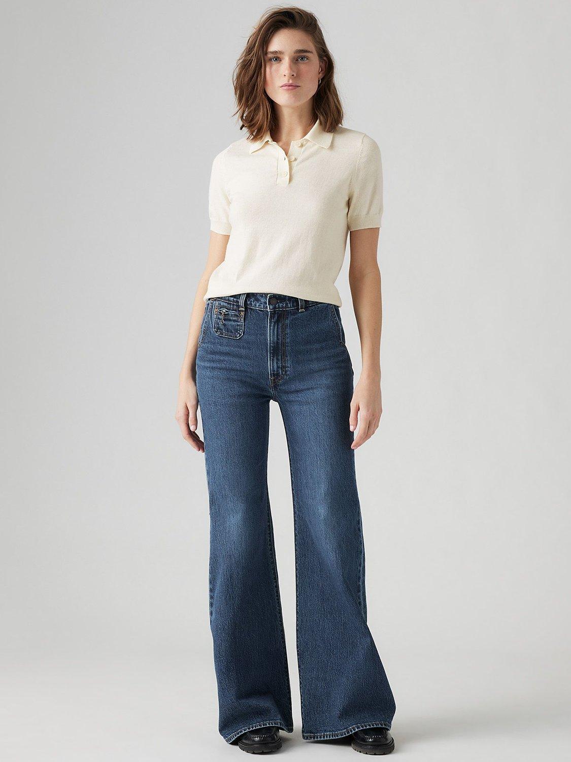 Product image 1 of 4, which shows Levi's Ribcage Bell Jeans, Moment Of The Month, 24