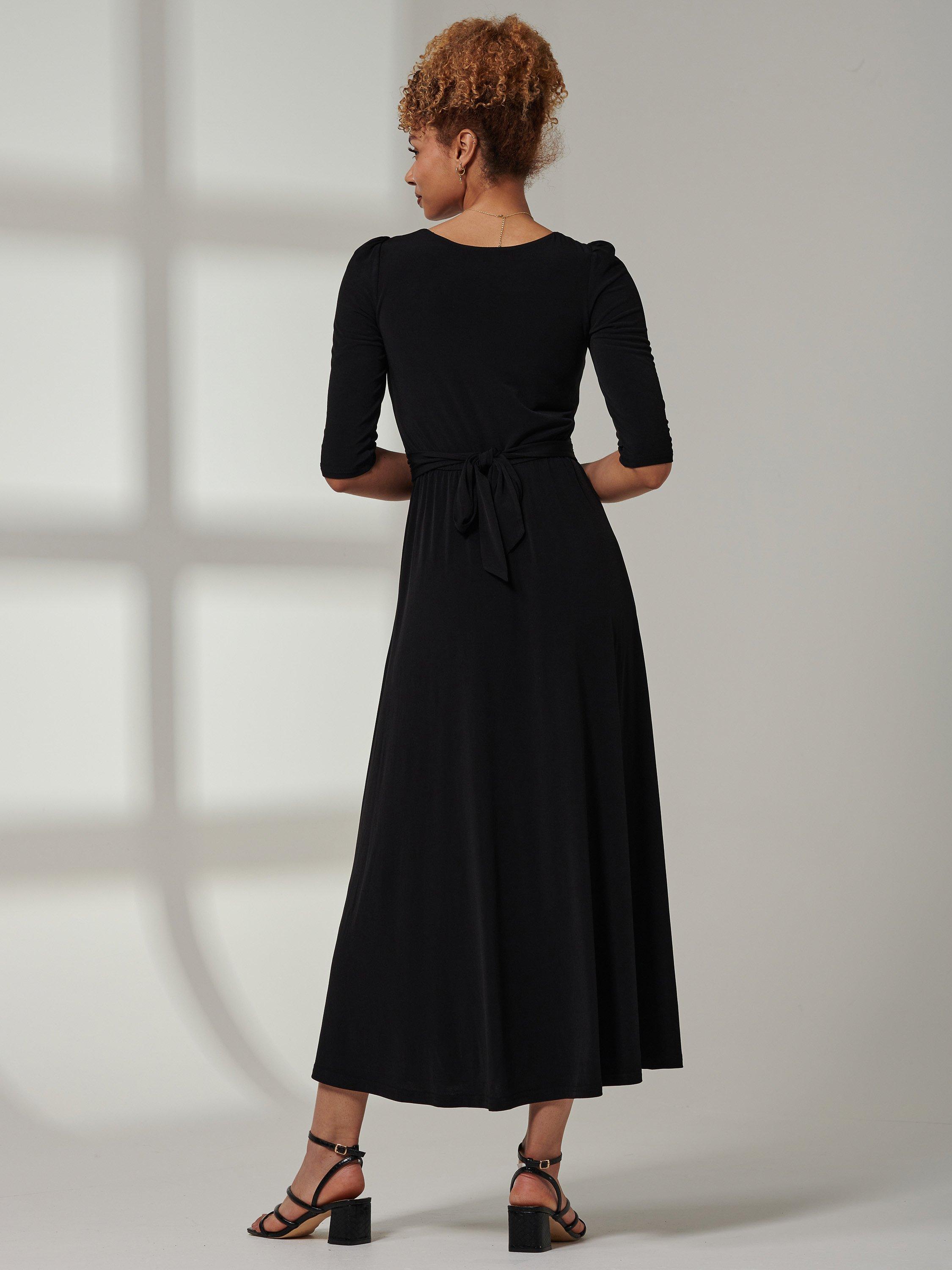 Product image 2 of 7, which shows Jolie Moi Parker Midi Dress, Black, 8