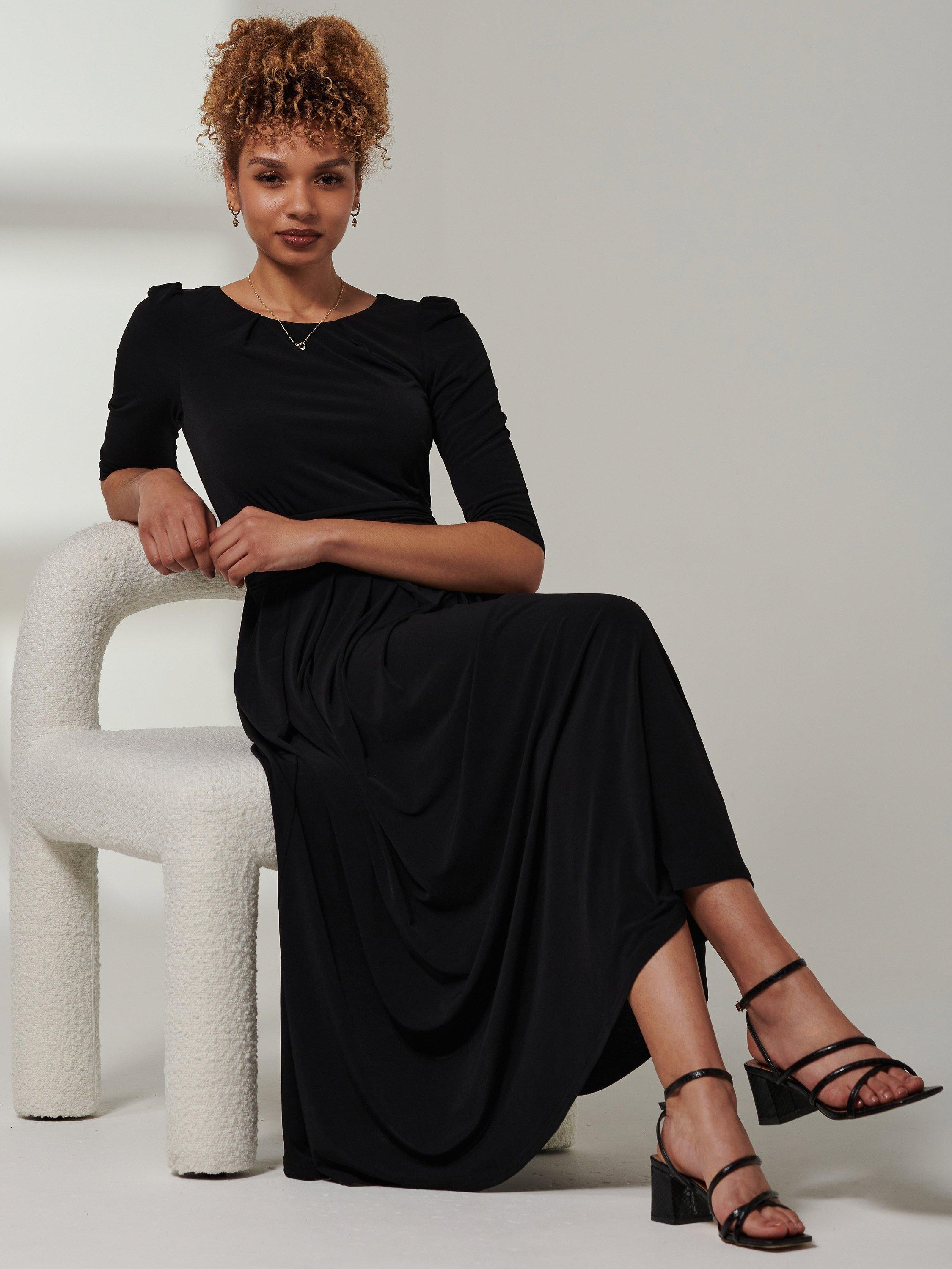 Product image 4 of 7, which shows Jolie Moi Parker Midi Dress, Black, 8