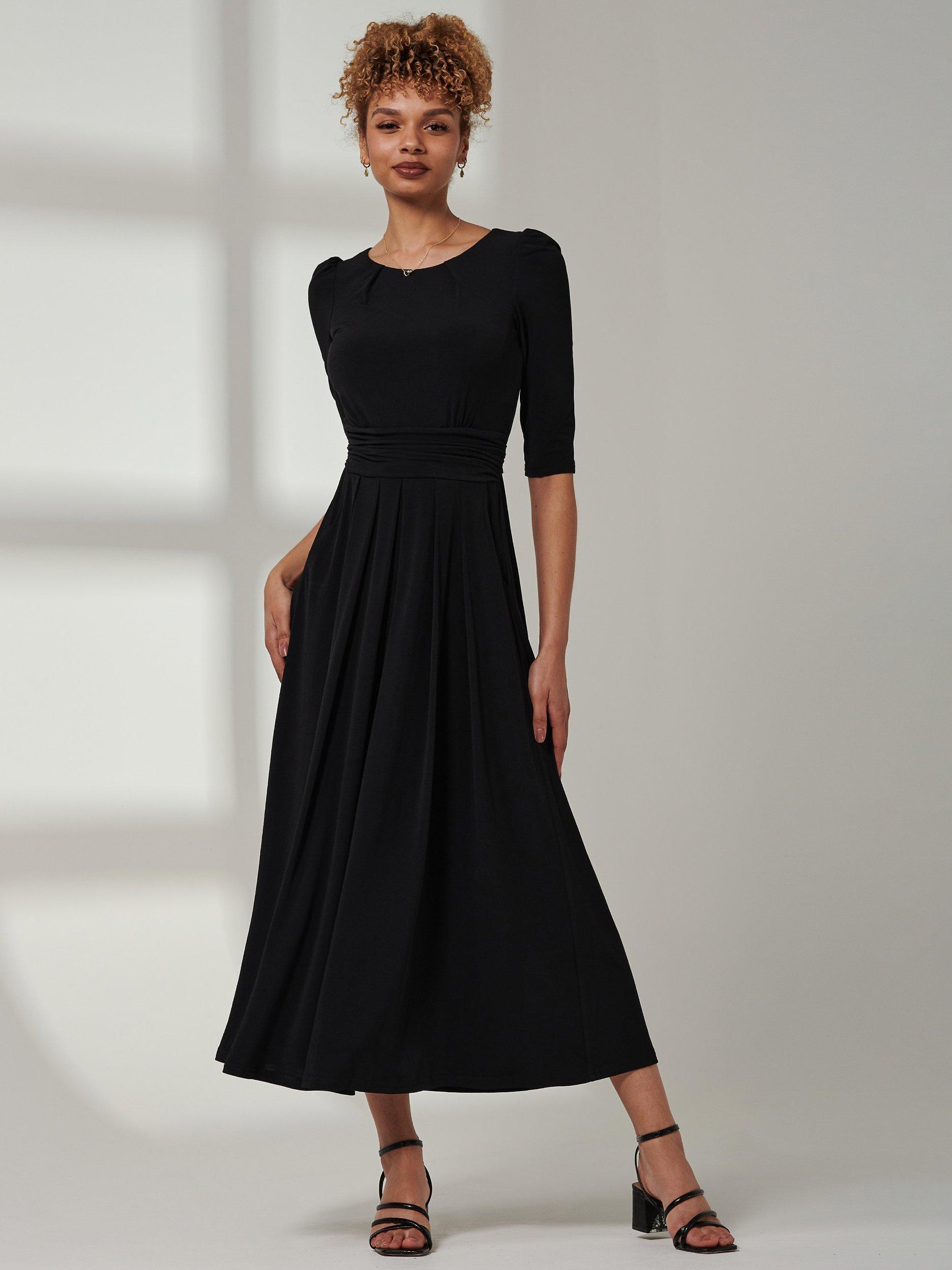 Product image 5 of 7, which shows Jolie Moi Parker Midi Dress, Black, 8