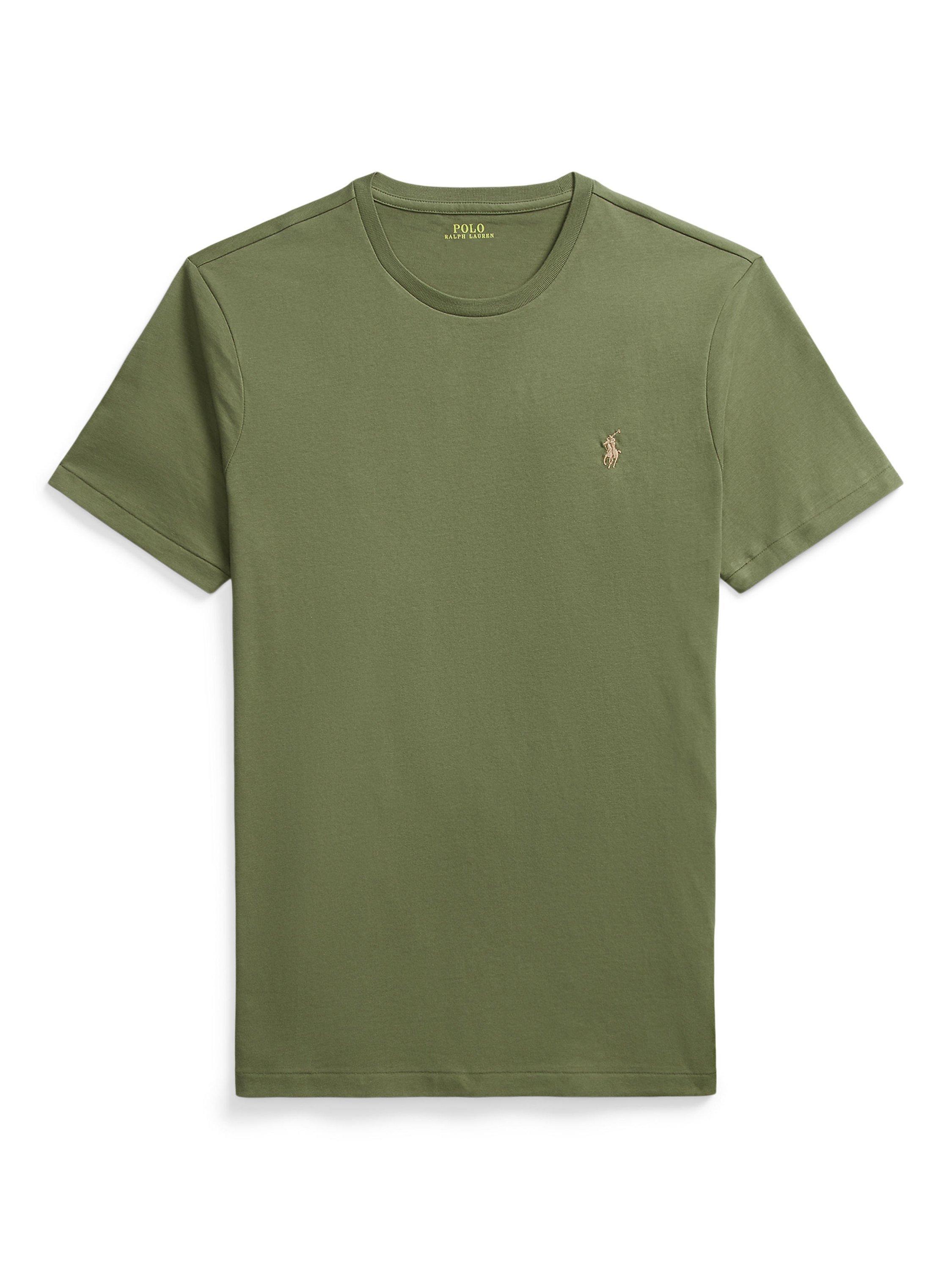 Product image 1 of 1, which shows Polo Ralph Lauren Washed T-Shirt, Green, S