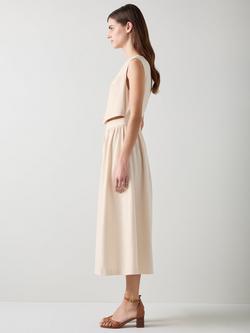 L.K.Bennett Pernille Waistcoat Dress, Cream - view 2, Cream