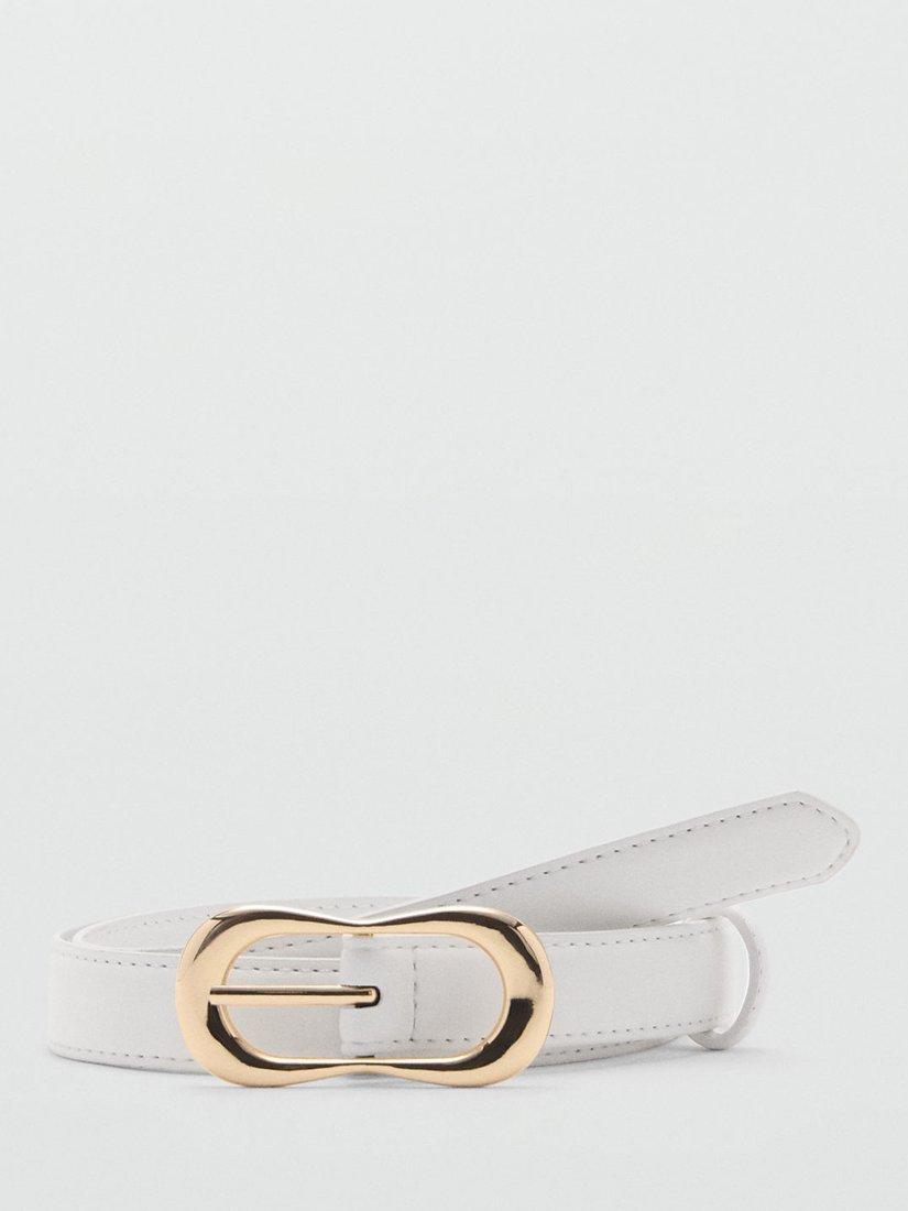 Mango Mila Belt, Off White