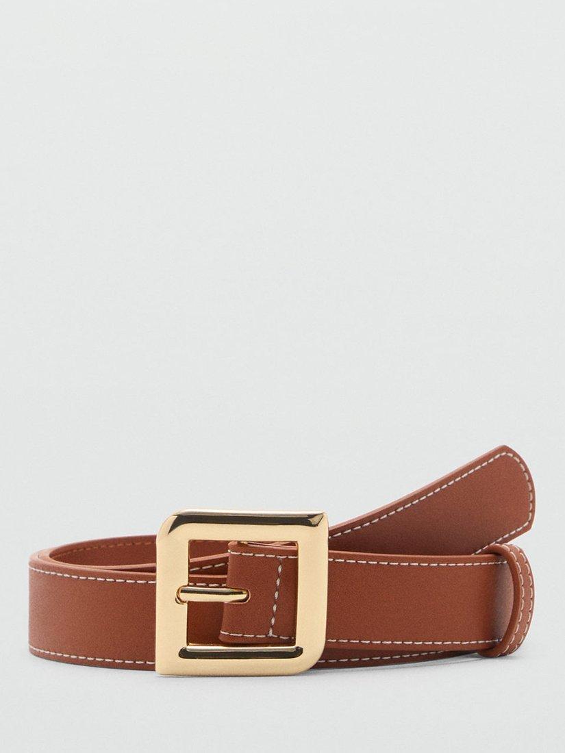 Mango Valeta Belt, Brown