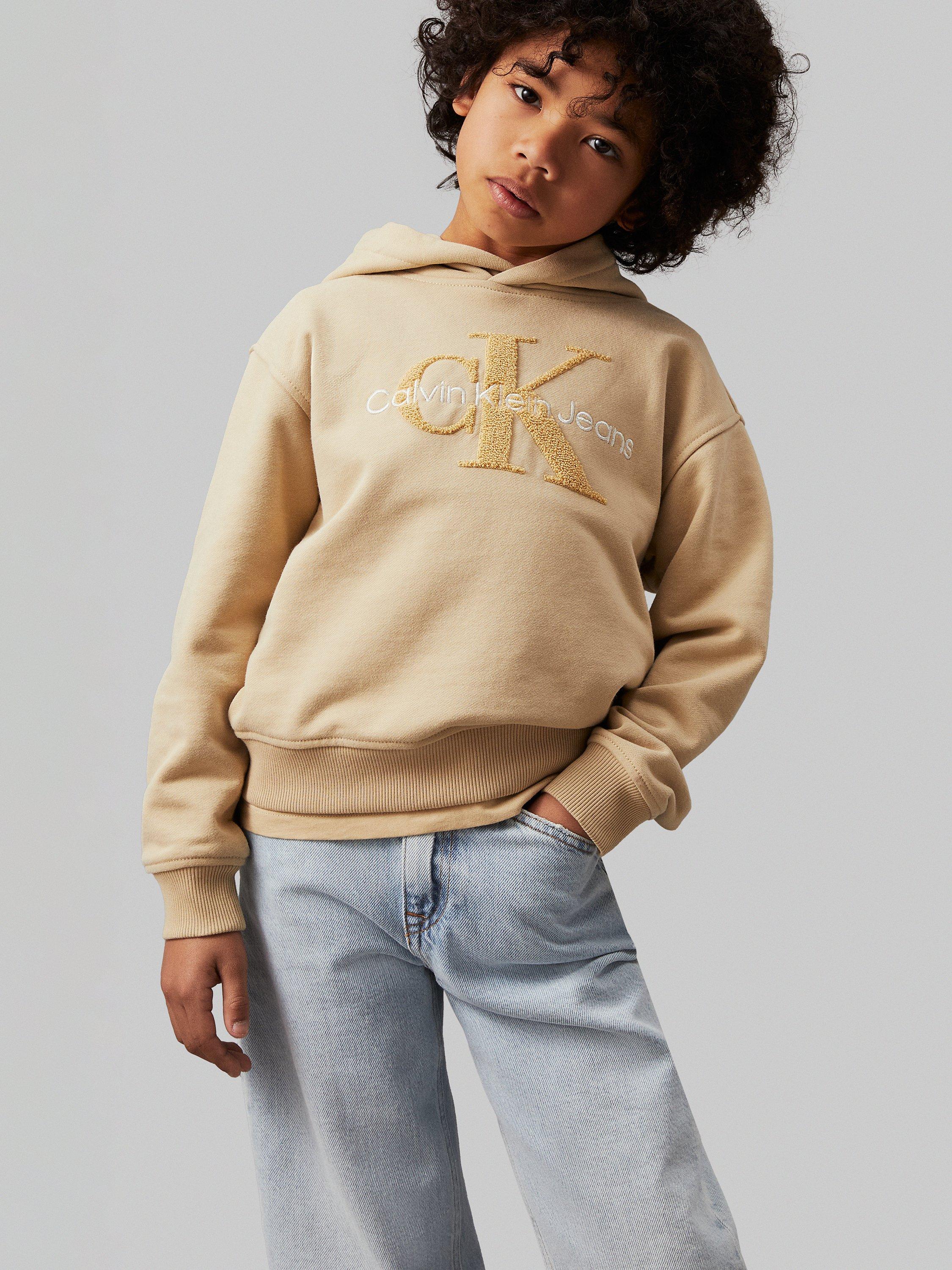 Calvin Klein Kids Peached Terry Monolo Hoodie