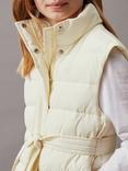 Calvin Klein Kids' Belted Puffer Gilet, Ivory