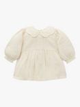 Purebaby Baby Lily Organic Cotton Crinkle Blouse, Cloud