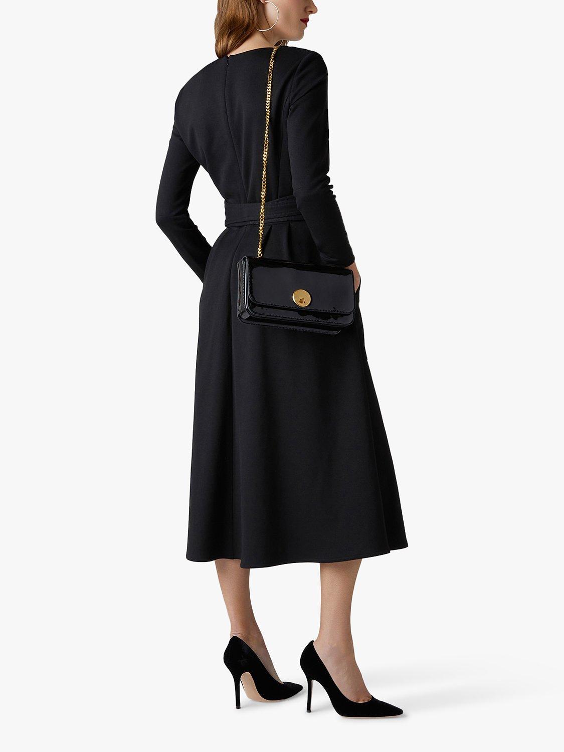 Product image 2 of 4, which shows Jasper Conran London Esther Jersey Scoop Neck Midi Dress, Black, 8