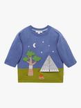 Purebaby Baby Under The Stars Organic Cotton Jumper, Navy/Multi