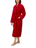 DKNY Logo Tape Fleece Dressing Gown, Cherry