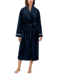 DKNY Logo Tape Fleece Dressing Gown, Navy