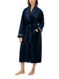 DKNY Logo Tape Fleece Dressing Gown, Navy