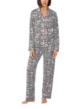 DKNY Graffiti Notch Collar Pyjama Set, Grey/Multi
