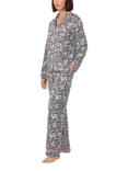 DKNY Graffiti Notch Collar Pyjama Set, Grey/Multi