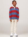 Tommy Hilfiger Kids' Logo Colour Block Long Sleeve Polo Sweatshirt