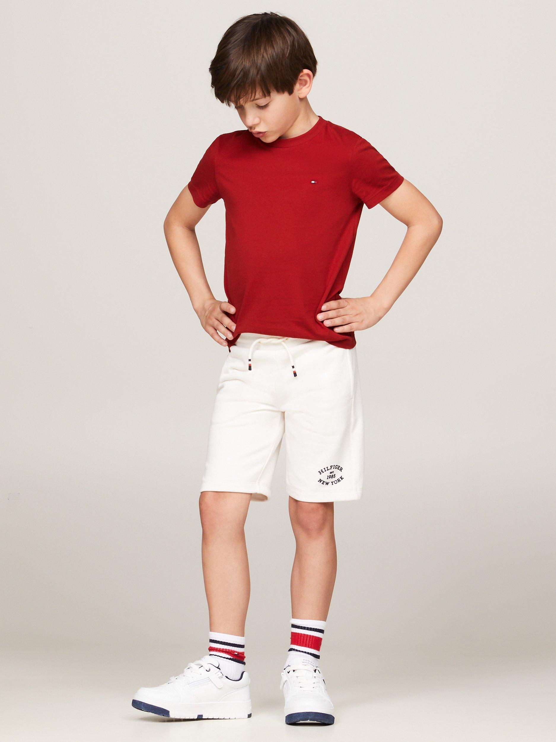 Tommy Hilfiger Kids' Flag Logo Essential T-Shirt, Dark Magma