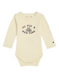 Tommy Hilfiger Baby Monotype Oval New York Logo Bodysuit, Lemon Zest