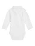 Tommy Hilfiger Baby Logo Ribbed Collar Bodysuit, White