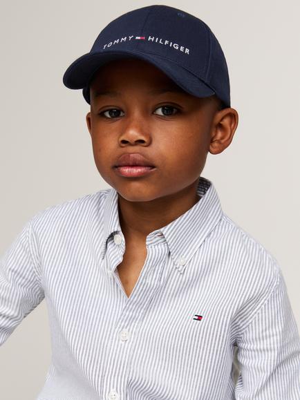 Tommy Hilfiger Kids' Essential Logo Organic Cotton Baseball Cap - view 2, Space Blue
