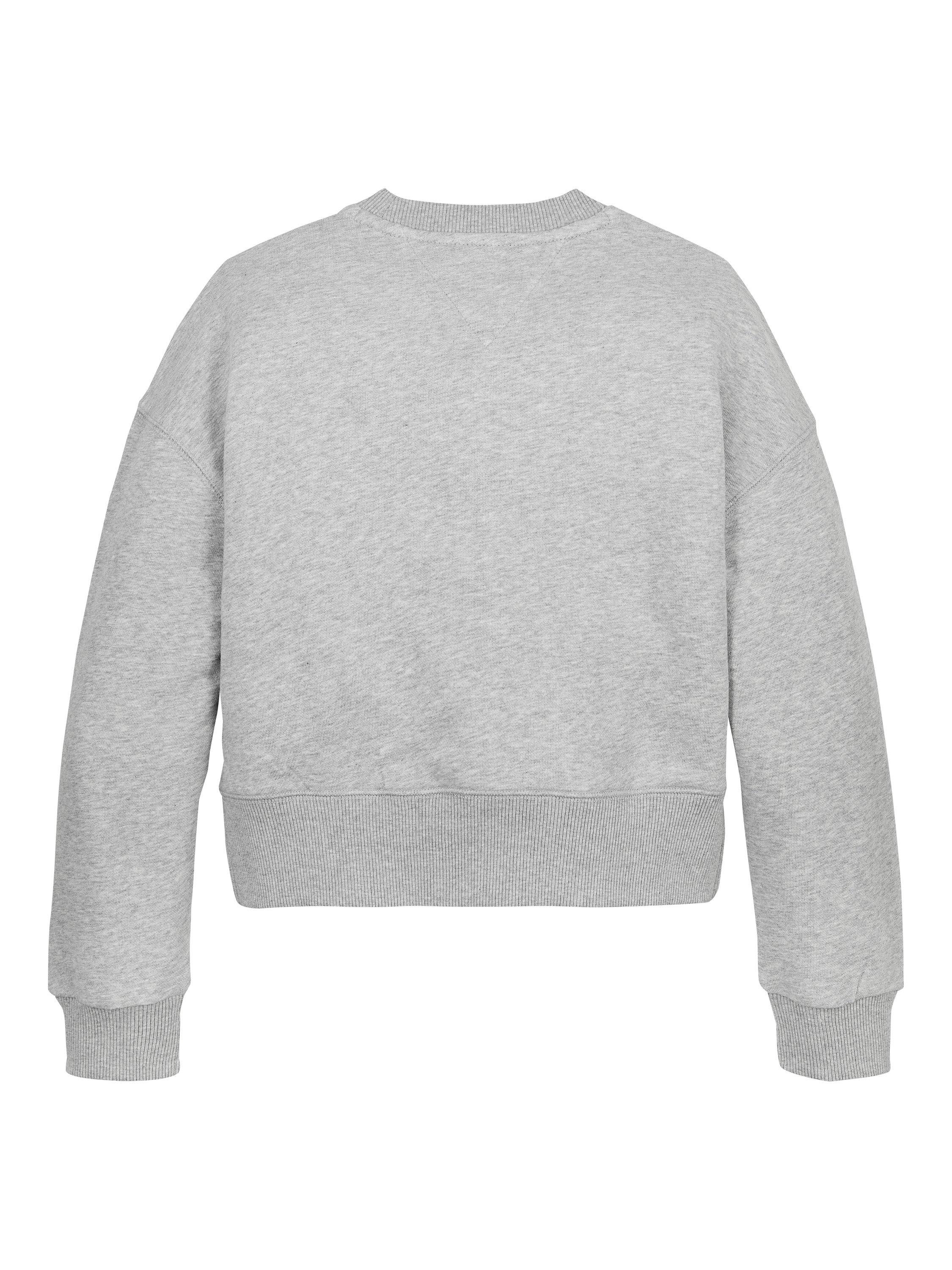 Product image 2 of 3, which shows Tommy Hilfiger Kids' New York Logo Crew Neck Sweatshirt, Light Grey Heather, 6 years