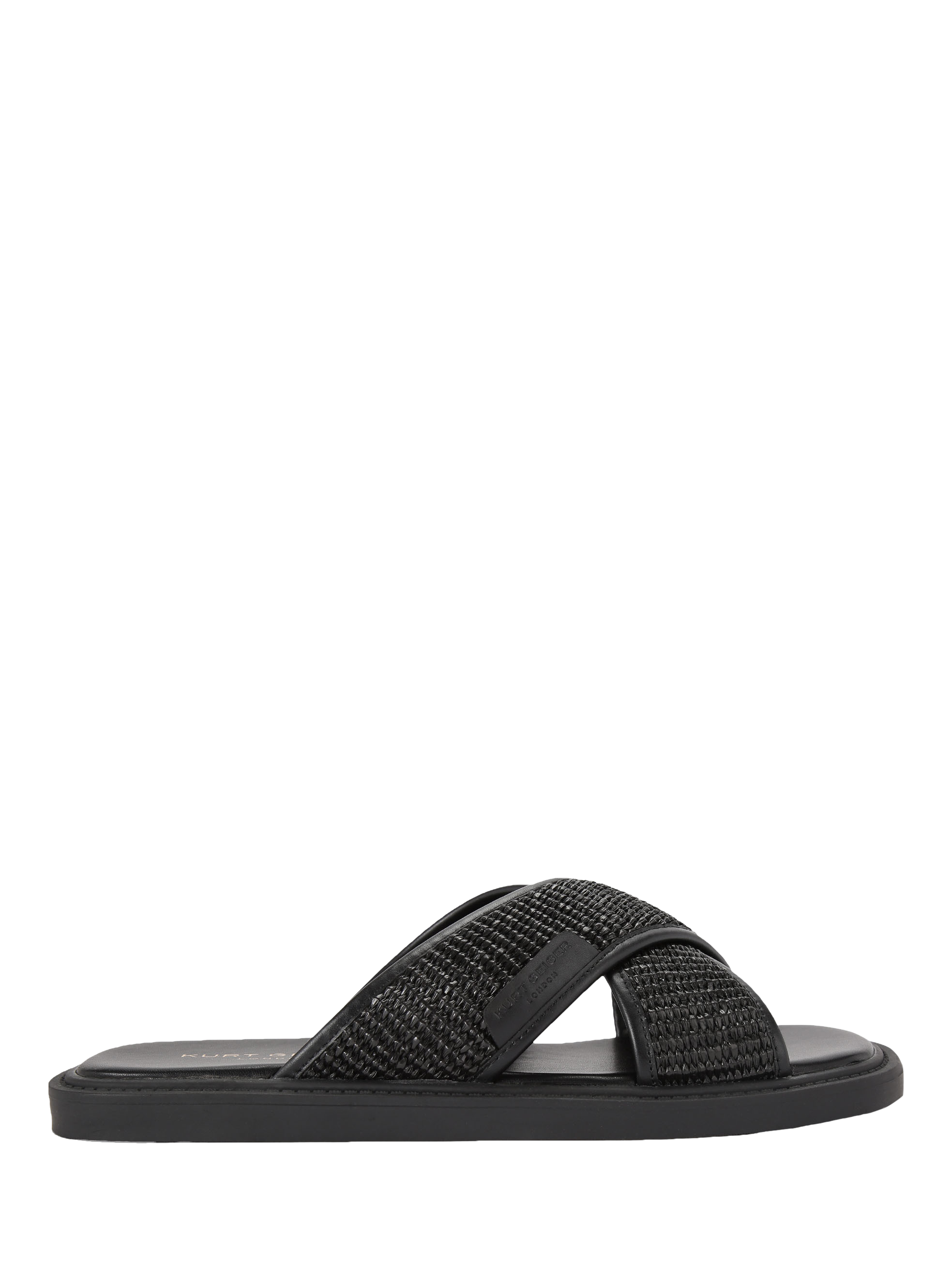 Kurt Geiger London Owen Raffia Sandals, Black