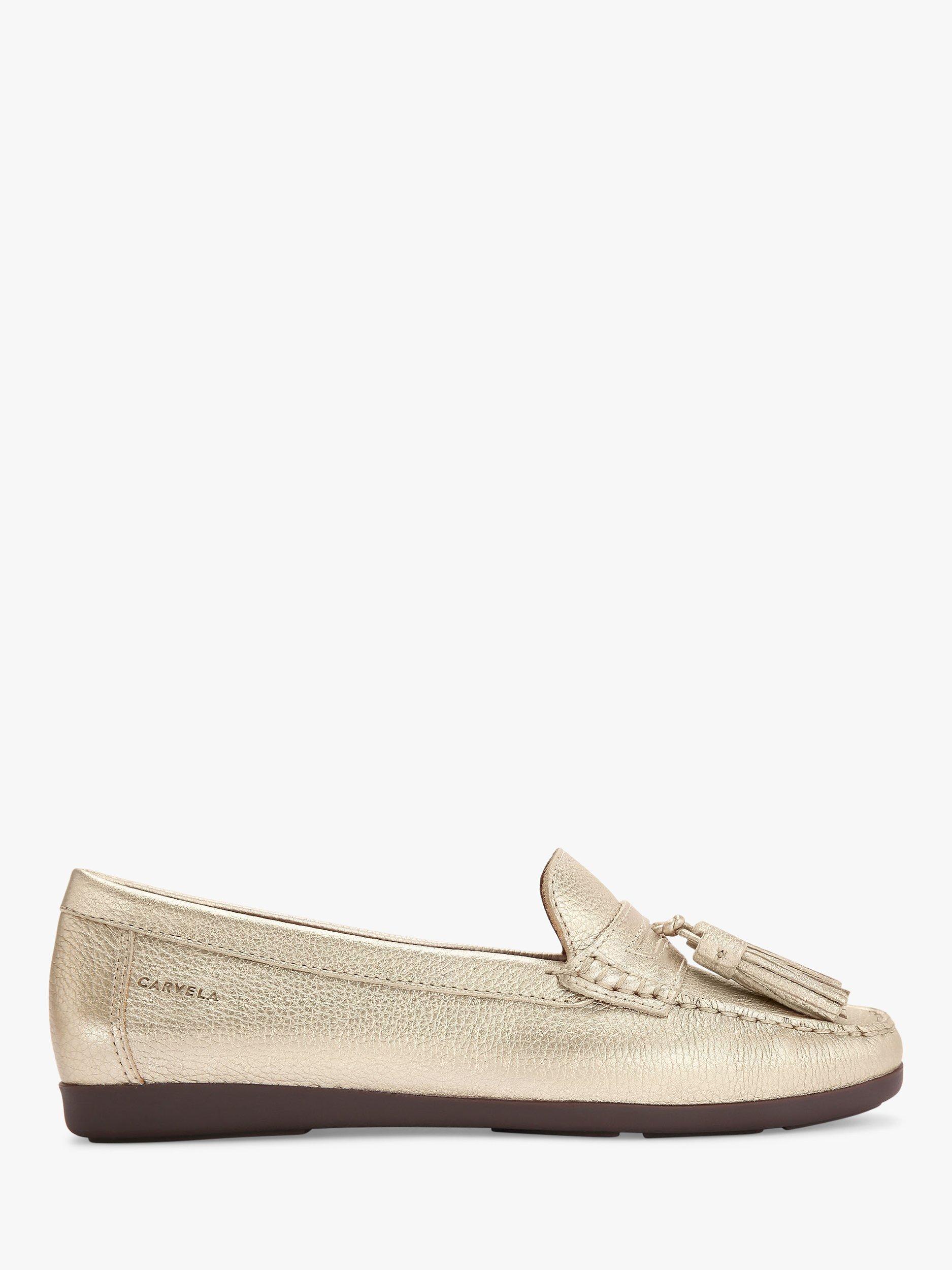 Carvela Tuscany Leather Tassel Loafers, Gold
