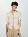 Mango Pai Linen Shirt, Light Pastel Brown