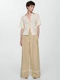 Mango Pai Linen Shirt, Light Pastel Brown