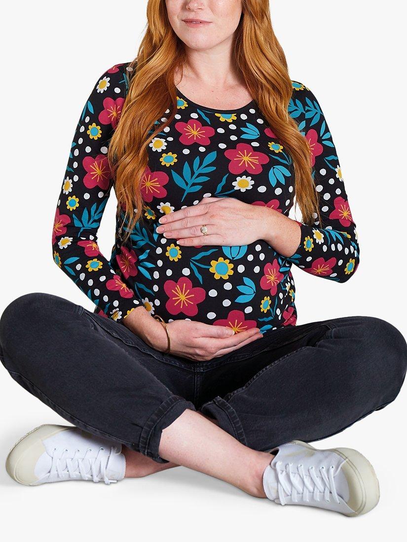 Black maternity top long sleeve best sale