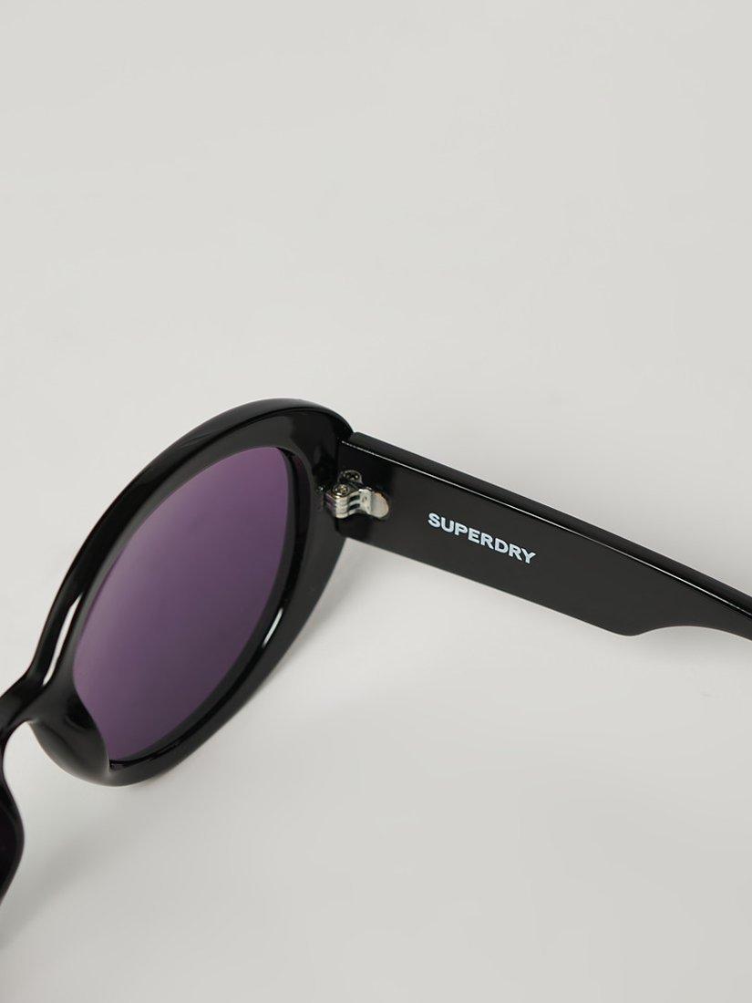 Superdry Women's SDR Oversized Bug Sunglasses, Black/Pink, One Size