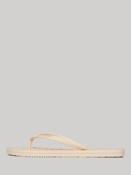 Superdry Vintage Vegan Flip Flops, Rice White/Coral