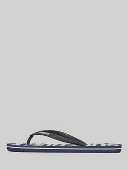 Superdry Vintage Vegan Flip Flops, Navy/Silver