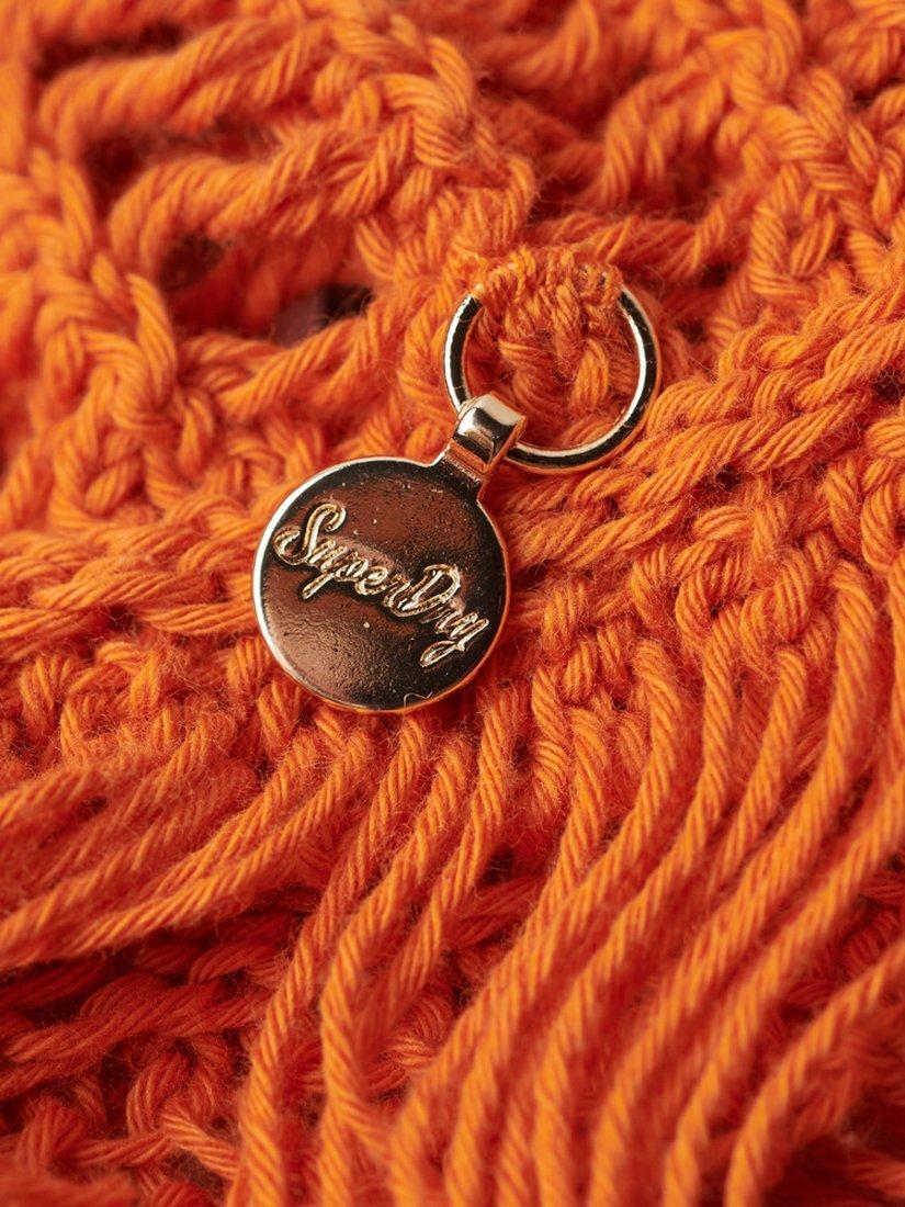 Product image 5 of 5, which shows Superdry Vintage Crochet Fringe Top, Spiced Orange, 8