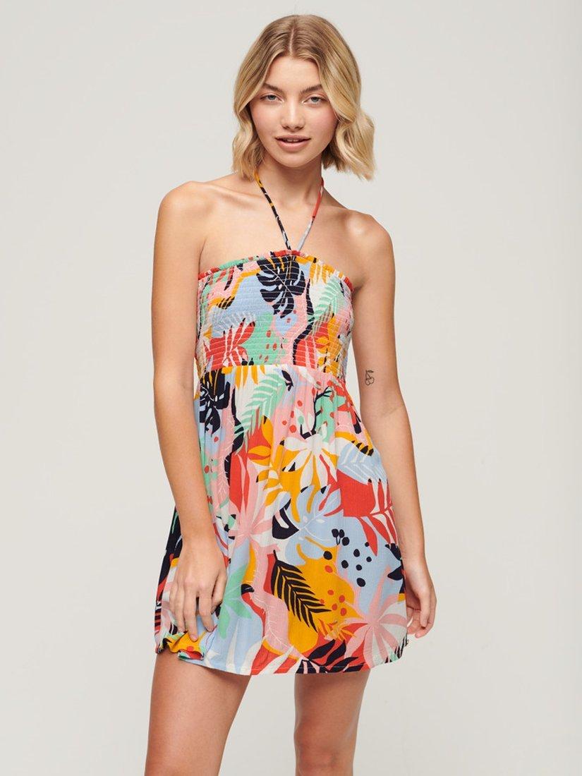 Superdry Bandeau Halterneck Mini Beach Dress