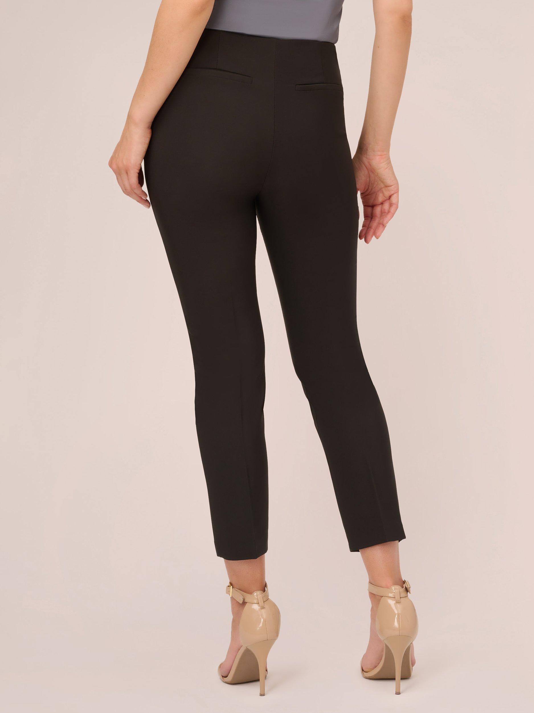Product image 2 of 6, which shows Adrianna Papell Bi-Stretch Pull On Trousers, Black, 8