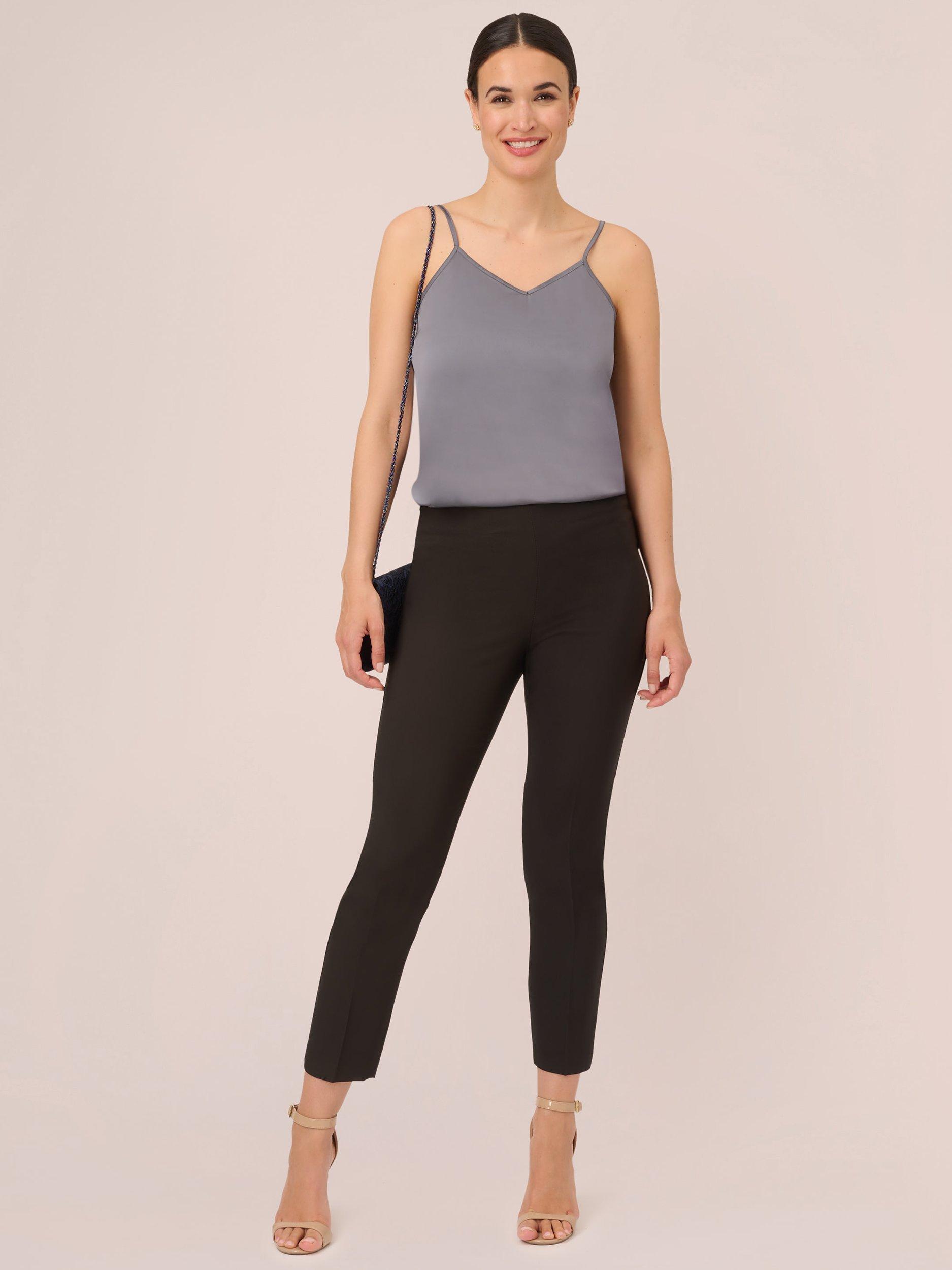 Product image 3 of 6, which shows Adrianna Papell Bi-Stretch Pull On Trousers, Black, 8