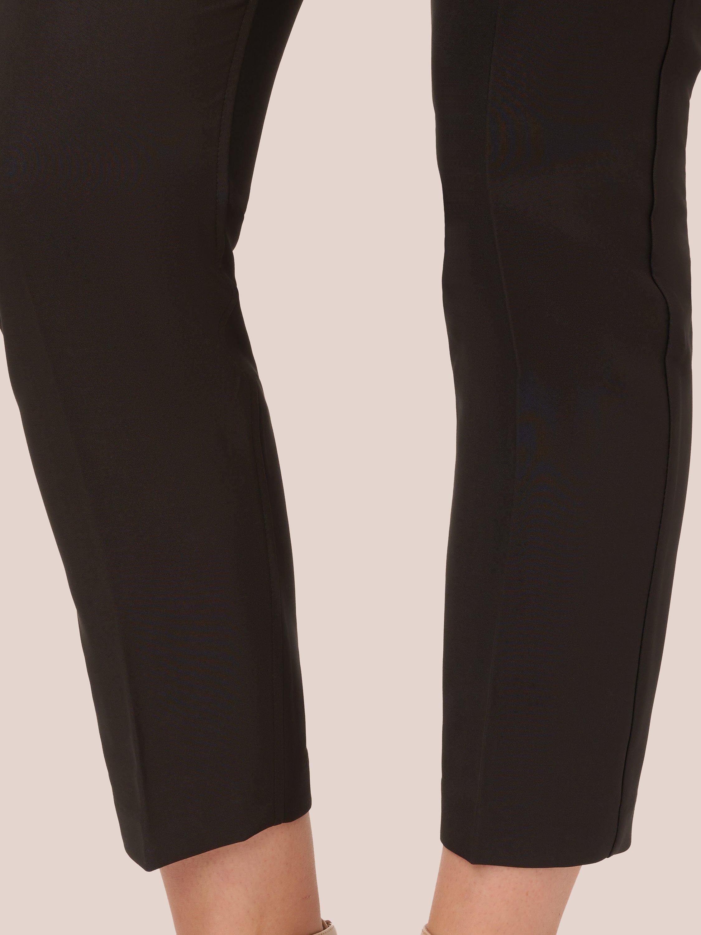Product image 4 of 6, which shows Adrianna Papell Bi-Stretch Pull On Trousers, Black, 8
