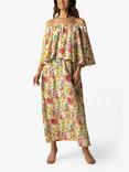 Raishma Poppy Floral Bardot Maxi Dress, Multi