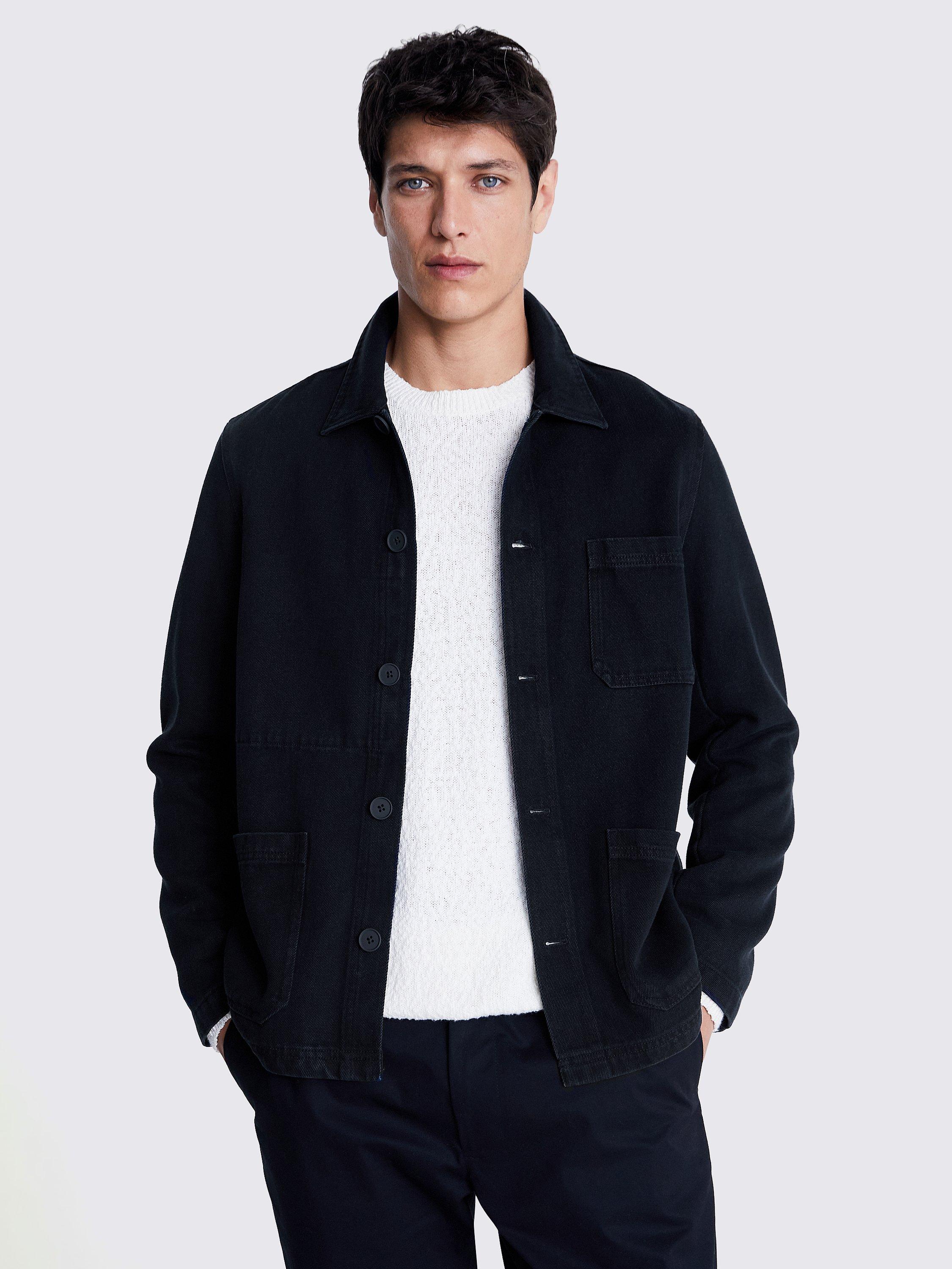 Moss Denim Shacket, Blue