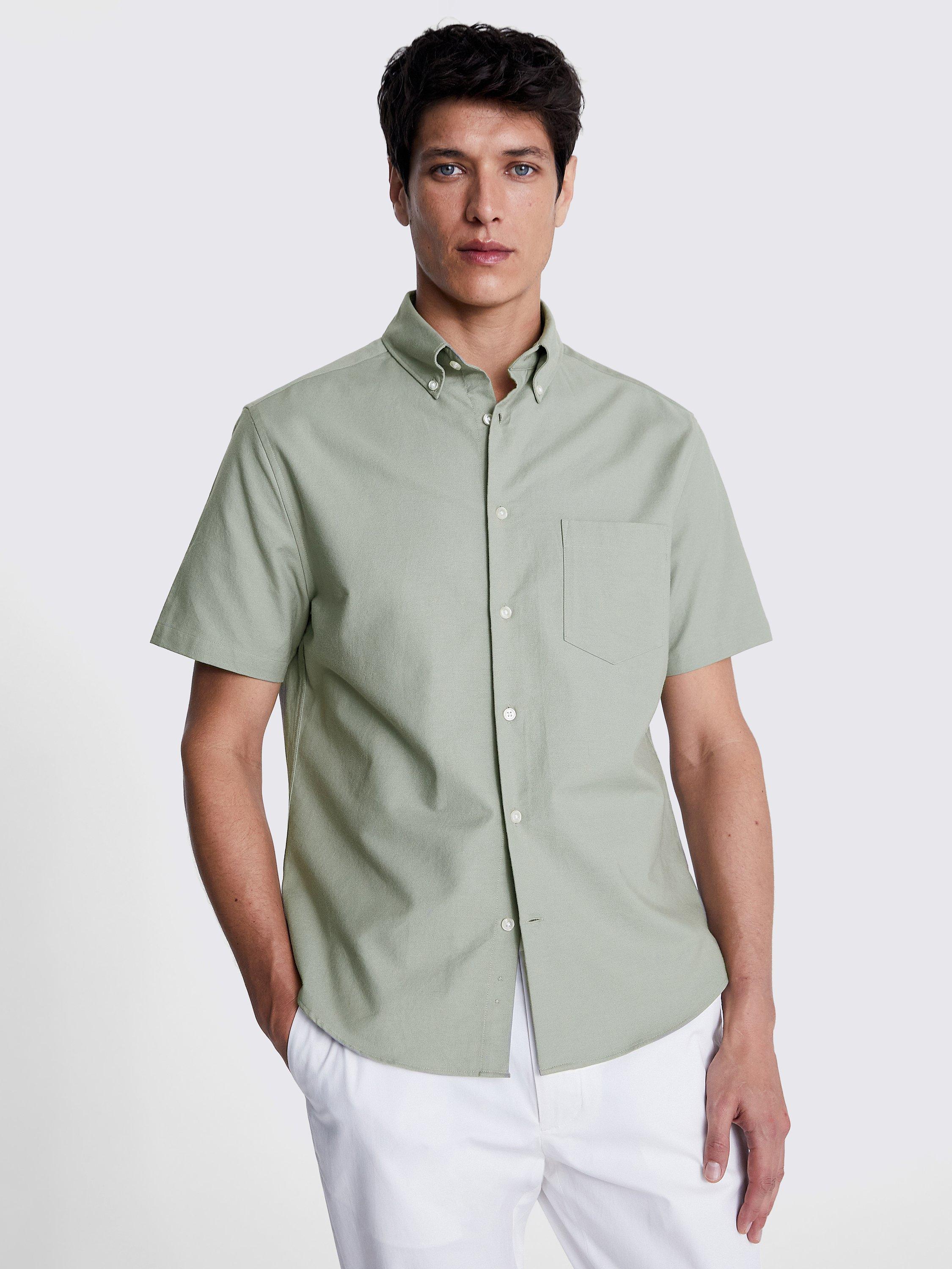 Moss Washed Oxford Shirt, Green