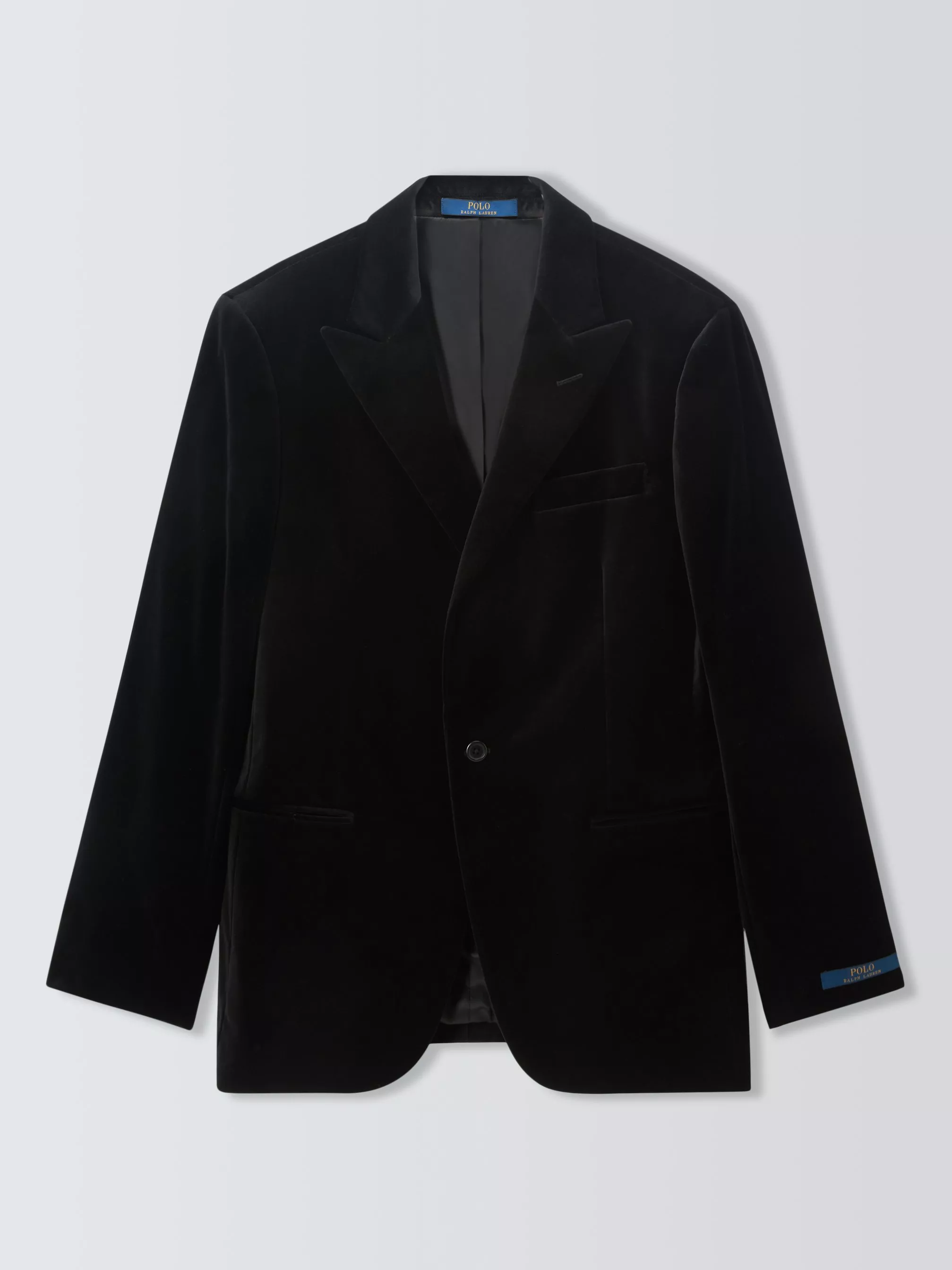 Ralph Lauren Modern Fit Cotton Velvet Suit Jacket Black