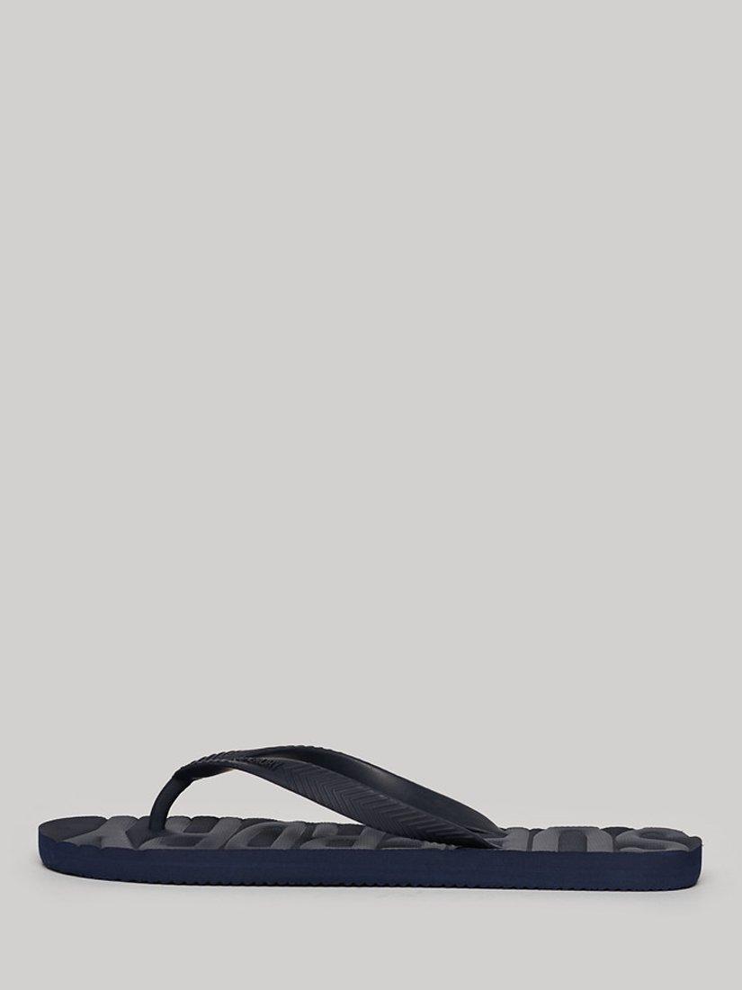 Product image 1 of 8, which shows Superdry Vintage Vegan Flip Flops, Rich Navy, 6-7