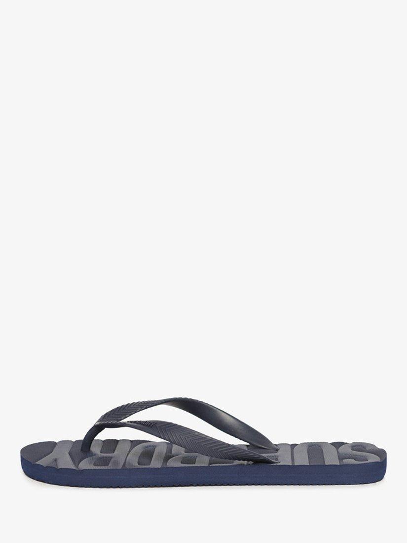 Product image 3 of 8, which shows Superdry Vintage Vegan Flip Flops, Rich Navy, 6-7